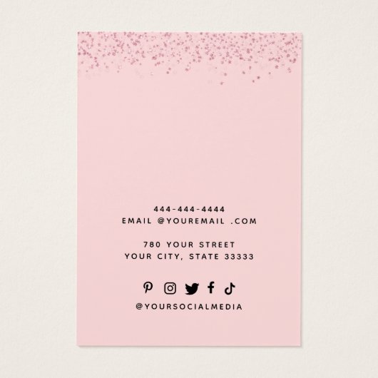 ロゴのシックなネックレスイヤリングディスプレイカードの追加 (裏面)