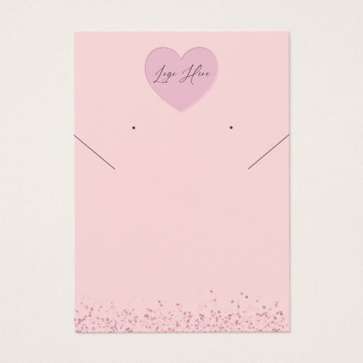 ロゴのシックなネックレスイヤリングディスプレイカードの追加 (正面)