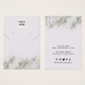 ロゴのシックなネックレスイヤリングディスプレイカードの追加 (正面&裏面)