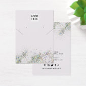 ロゴのシックなネックレスイヤリングディスプレイカードの追加 (デスク)