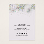 ロゴのシックなネックレスイヤリングディスプレイカードの追加 (裏面)