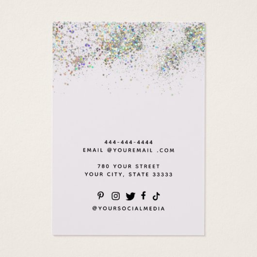 ロゴのシックなネックレスイヤリングディスプレイカードの追加 (裏面)