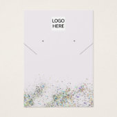 ロゴのシックなネックレスイヤリングディスプレイカードの追加 (正面)