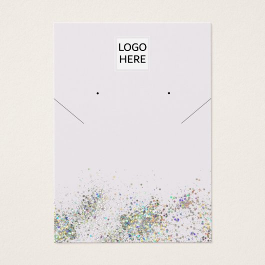 ロゴのシックなネックレスイヤリングディスプレイカードの追加 (正面)