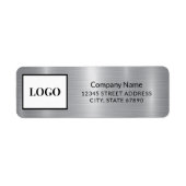 ロゴのシルバーメタルフェイクアドレスの追加 ラベル (正面)