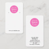 ロゴのシンプルイヤリング表示カードの追加 名刺 (正面/裏面)