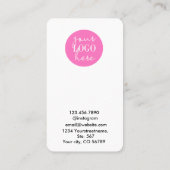 ロゴのシンプルイヤリング表示カードの追加 名刺 (裏面)