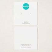 ロゴのスタッドイヤリングディスプレイカードの追加 (正面&裏面)