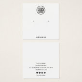 ロゴのスタッドイヤリングディスプレイカードの追加 (正面&裏面)