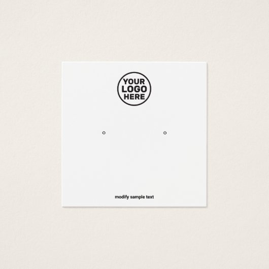 ロゴのスタッドイヤリングディスプレイカードの追加 (正面)