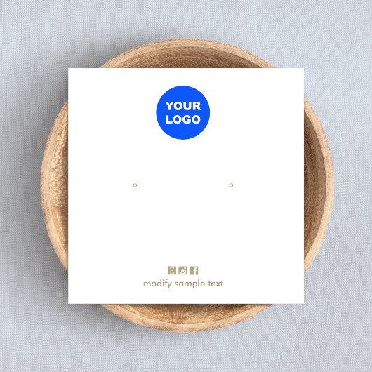 ロゴのスタッドイヤリングディスプレイカードの追加