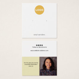 ロゴのスタッドイヤリングフォトディスプレイカードの追加