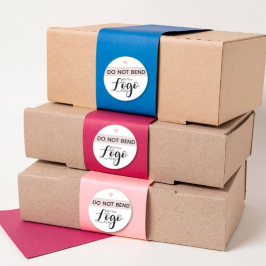 ロゴのステッカーが曲がらない ラウンドシール