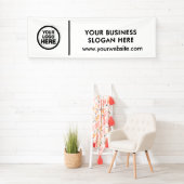 ロゴのスローガンと文字のプロモーションバナーの追加 横断幕 (インサイチュ)