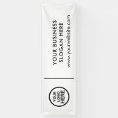 ロゴのスローガンと文字のプロモーションバナーの追加 横断幕 (縦)