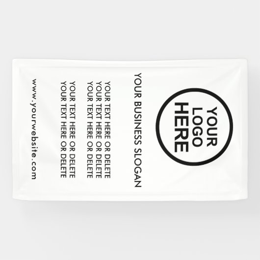 ロゴのスローガンと文字のプロモーションバナーの追加 横断幕 (横)