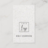 ロゴのソフトTERRAZZOテクスミニマルチャを素朴追加する 名刺 (正面)