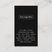 ロゴのソーシャルメディアを黒に塗りつぶす エンクロージャーカード (正面)