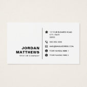 ロゴのソーシャルメディアアイコンの追加ホワイト名刺 (正面)