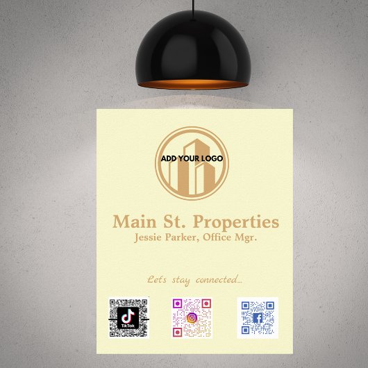 ロゴのソーシャルメディアスキャンコードの追加 ポスター