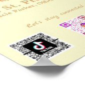 ロゴのソーシャルメディアスキャンコードの追加 ポスター (角)