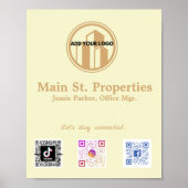 ロゴのソーシャルメディアスキャンコードの追加 ポスター (正面)