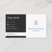 ロゴのソーシャルメディモダンアプロファイル 名刺 (裏面)