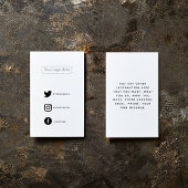 ロゴのソーシャルリンクの白黒 エンクロージャーカード