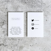 ロゴのソーシャルリンクの白黒 エンクロージャーカード