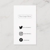 ロゴのソーシャルリンクの白黒 エンクロージャーカード (正面)