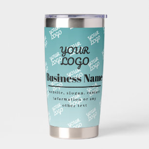 ロゴのタイル状のロゴと編集可能グラデーション 保温保冷タンブラー