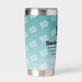 ロゴのタイル状のロゴと編集可能グラデーション 保温保冷タンブラー (正面)