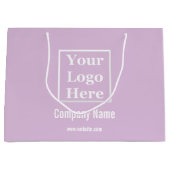 ロゴのテンプレート薄紫 ラージペーパーバッグ (正面)
