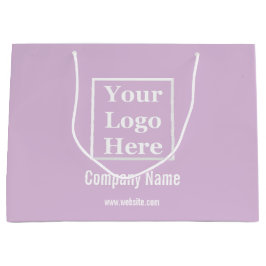 ロゴのテンプレート薄紫 ラージペーパーバッグ