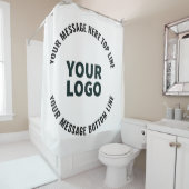 ロゴのデザインまたは画像 |編集可能はっきりした文字 シャワーカーテン (インサイチュ)