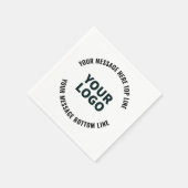 ロゴのデザインまたは画像 |編集可能はっきりした文字 スタンダードカクテルナプキン (角)