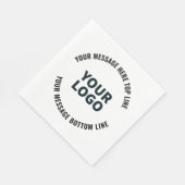 ロゴのデザインまたは画像 |編集可能はっきりした文字 スタンダードランチョンナプキン (角)