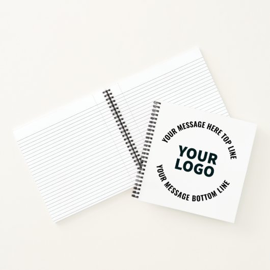 ロゴのデザインまたは画像 |編集可能はっきりした文字 ノートブック (内部)