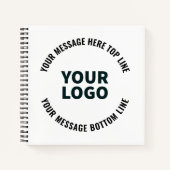 ロゴのデザインまたは画像 |編集可能はっきりした文字 ノートブック (正面)