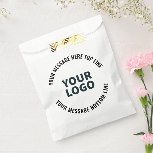ロゴのデザインまたは画像 |編集可能はっきりした文字 フェイバーバッグ (封をした状態)