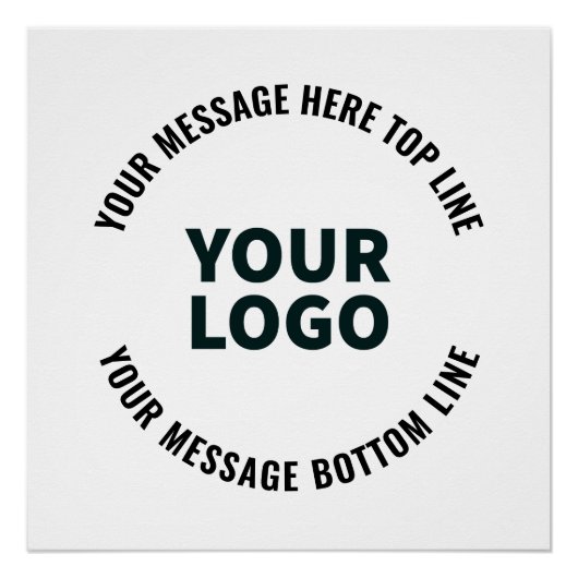 ロゴのデザインまたは画像 |編集可能はっきりした文字 ポスター (正面)