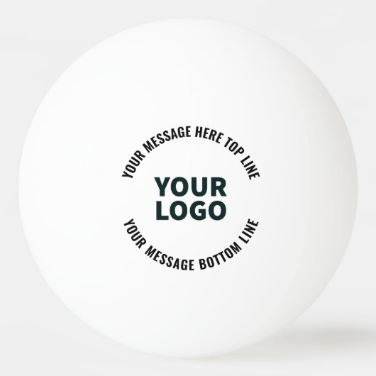 ロゴのデザインまたは画像 |編集可能はっきりした文字 卓球ボール (裏面)