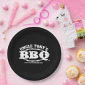 ロゴのトニーBBQの叔父さんの紙皿 ペーパープレート (パーティー)