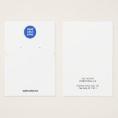 ロゴのネックレスとイヤリングディスプレイカードの追加 (正面&裏面)