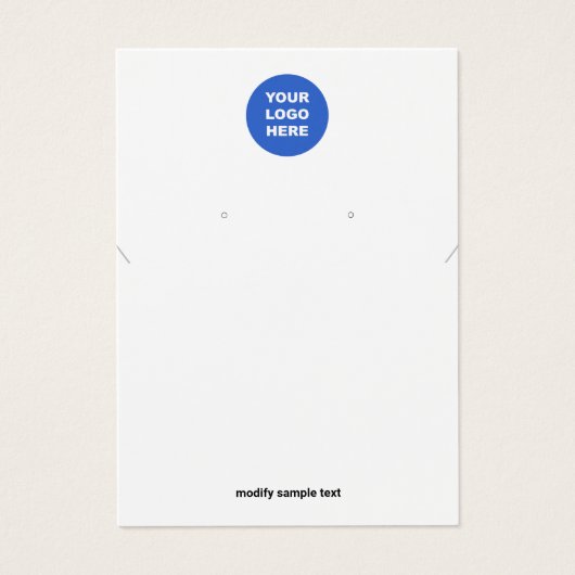 ロゴのネックレスとイヤリングディスプレイカードの追加 (正面)