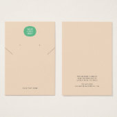 ロゴのネックレスイヤリングディスプレイカードの追加 (正面&裏面)