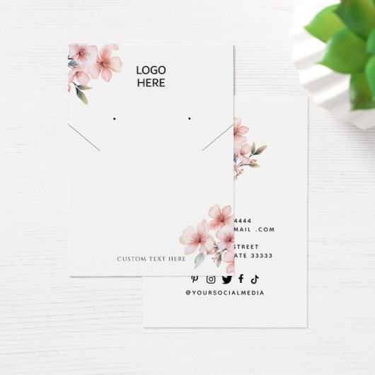 ロゴのネックレスイヤリング表示カードの追加 (デスク)