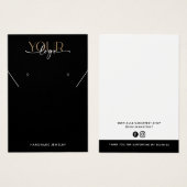 ロゴのネックレスイヤリング表示カードの追加 (正面&裏面)