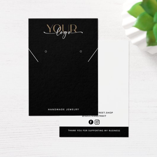 ロゴのネックレスイヤリング表示カードの追加 (デスク)