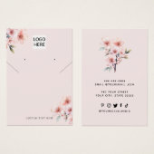 ロゴのネックレスイヤリング表示カードの追加 (正面&裏面)